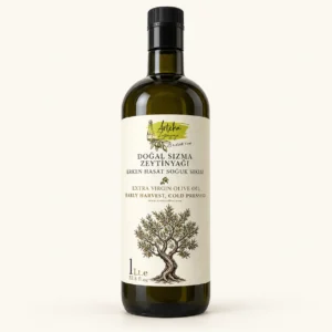 Arteka erken hasat soğuk sıkım zeytinyağı — 1 litre şişe