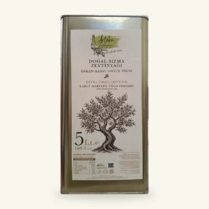 Arteka erken hasat soğuk sıkım zeytinyağı — 5 litre teneke